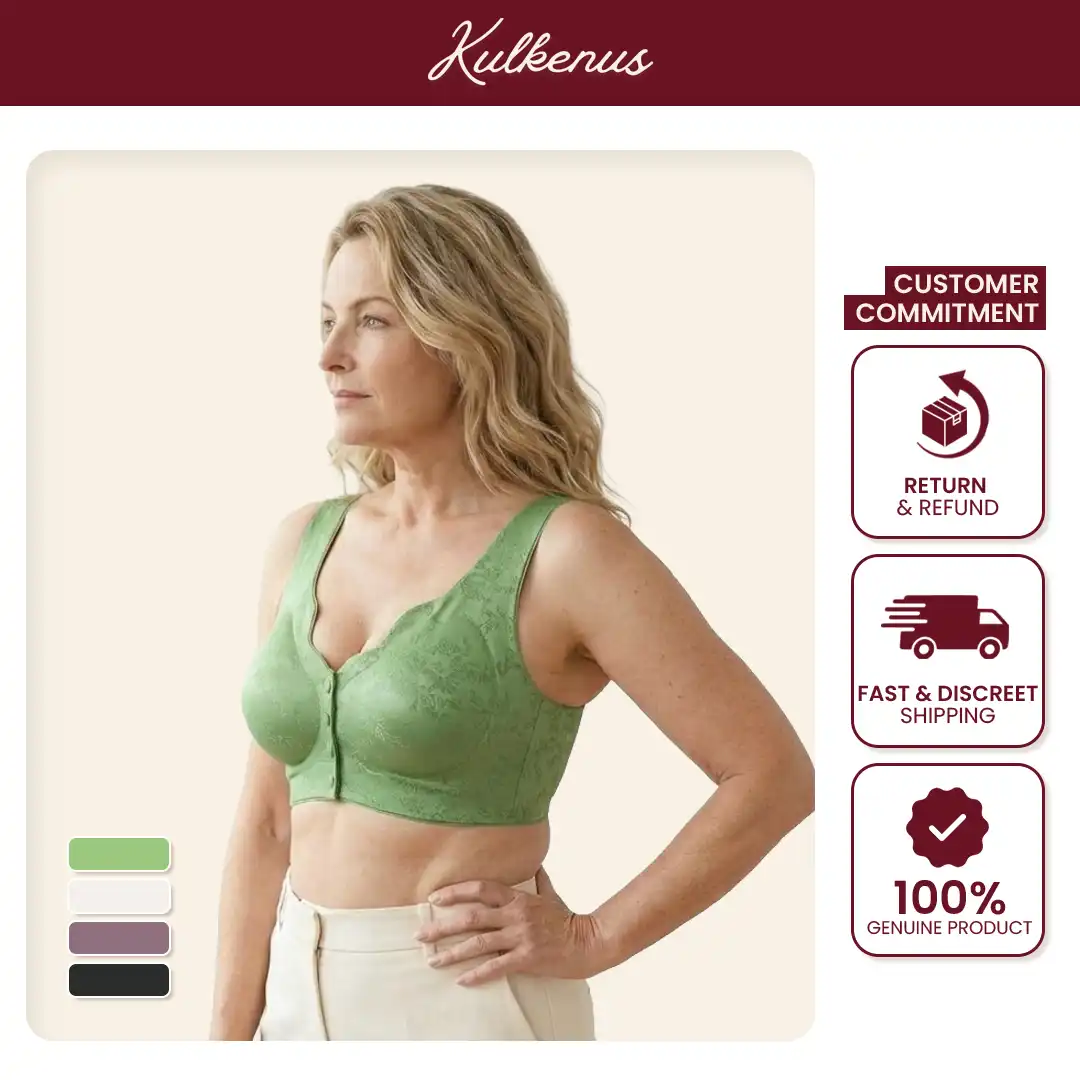 πΊWire-Free, Seamless Front-Closure Bra β Lifts and Supports Women 40+